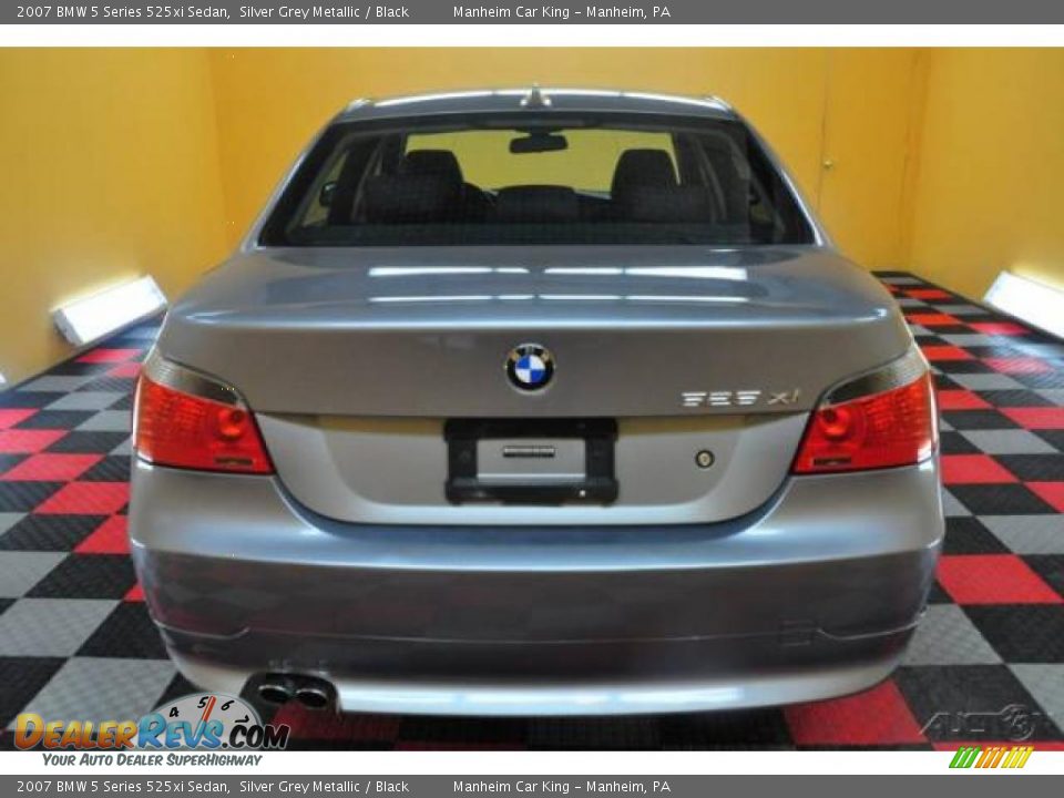 2007 BMW 5 Series 525xi Sedan Silver Grey Metallic / Black Photo #5