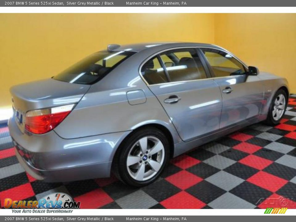 2007 BMW 5 Series 525xi Sedan Silver Grey Metallic / Black Photo #6