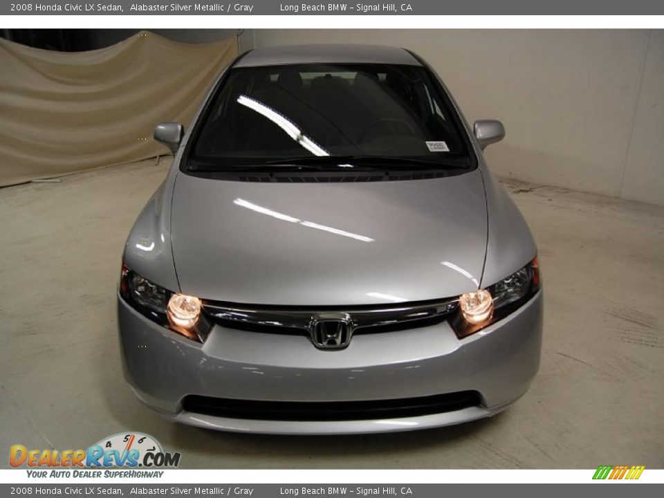 2008 Honda Civic LX Sedan Alabaster Silver Metallic / Gray Photo #2