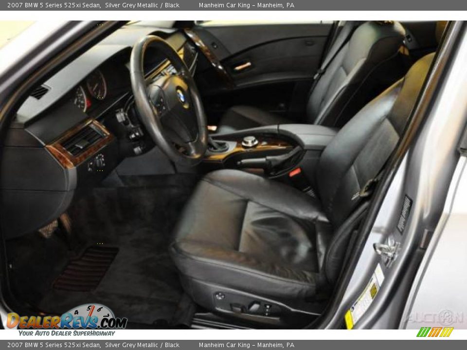 2007 BMW 5 Series 525xi Sedan Silver Grey Metallic / Black Photo #10