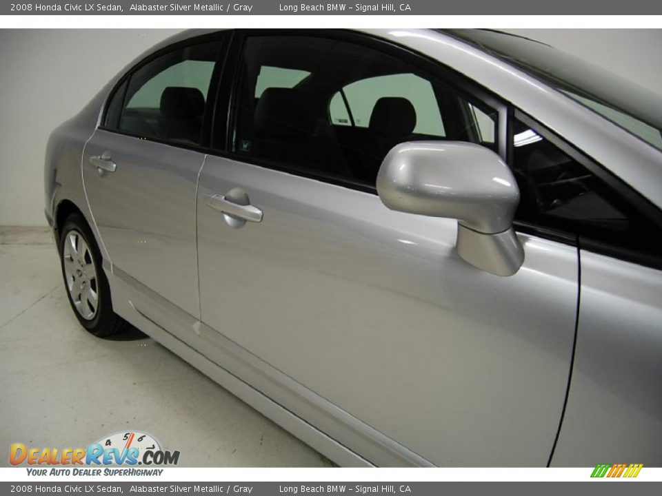 2008 Honda Civic LX Sedan Alabaster Silver Metallic / Gray Photo #3
