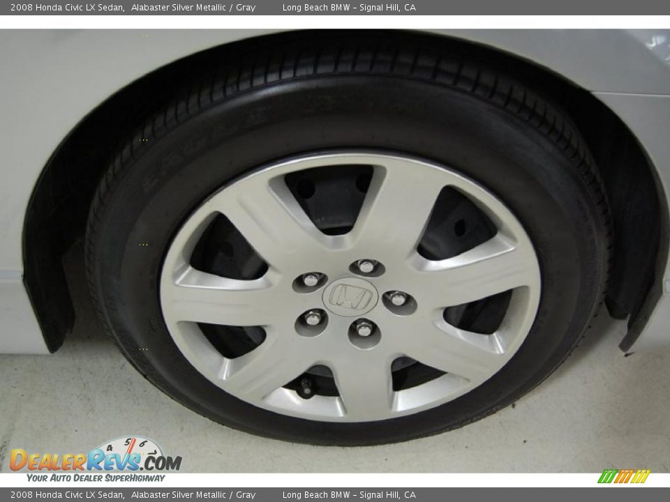 2008 Honda Civic LX Sedan Alabaster Silver Metallic / Gray Photo #4