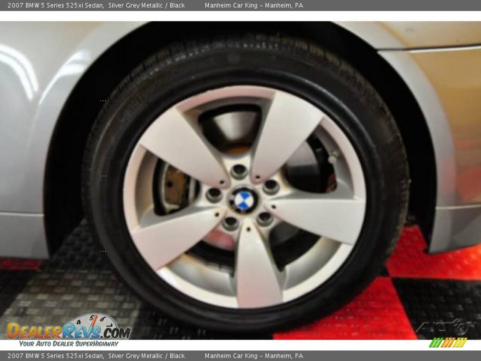 2007 BMW 5 Series 525xi Sedan Silver Grey Metallic / Black Photo #16