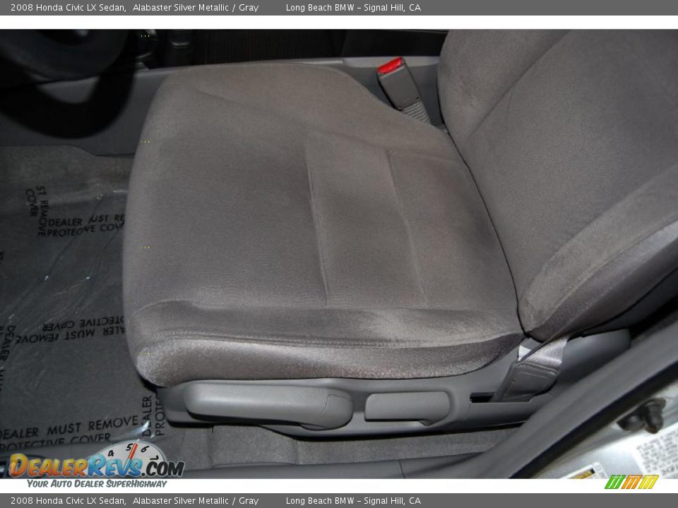 2008 Honda Civic LX Sedan Alabaster Silver Metallic / Gray Photo #17