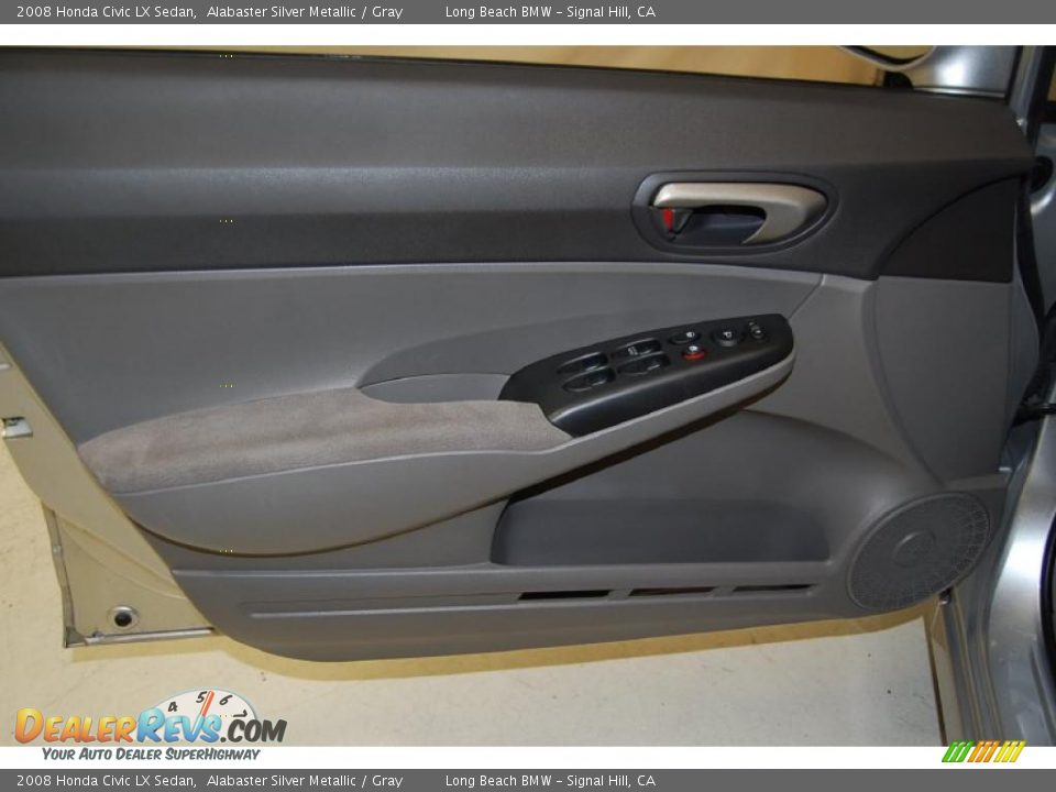2008 Honda Civic LX Sedan Alabaster Silver Metallic / Gray Photo #18