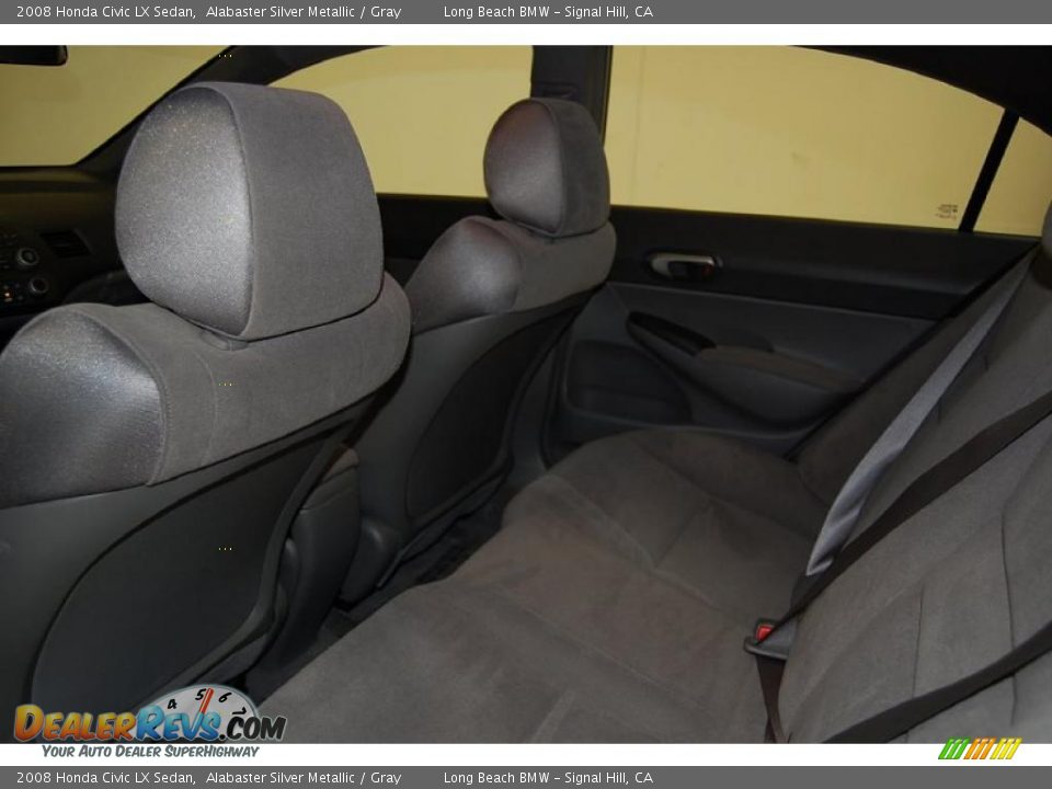 2008 Honda Civic LX Sedan Alabaster Silver Metallic / Gray Photo #20