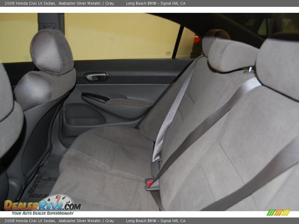 2008 Honda Civic LX Sedan Alabaster Silver Metallic / Gray Photo #21