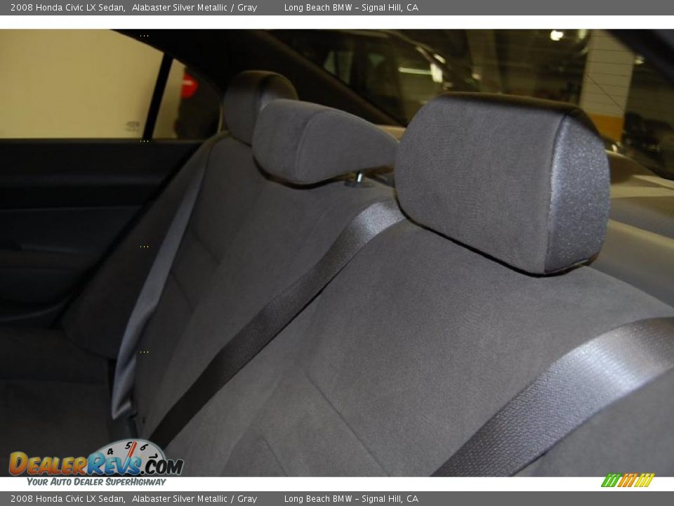 2008 Honda Civic LX Sedan Alabaster Silver Metallic / Gray Photo #22