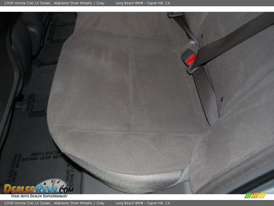 2008 Honda Civic LX Sedan Alabaster Silver Metallic / Gray Photo #23