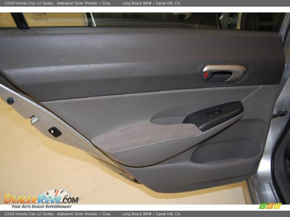 2008 Honda Civic LX Sedan Alabaster Silver Metallic / Gray Photo #24