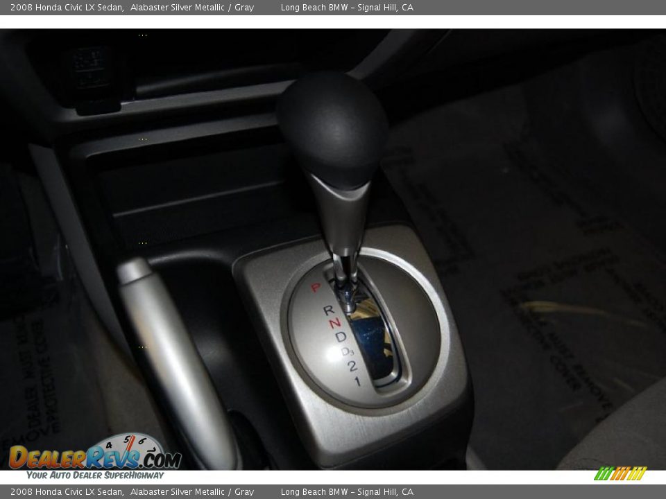 2008 Honda Civic LX Sedan Alabaster Silver Metallic / Gray Photo #28