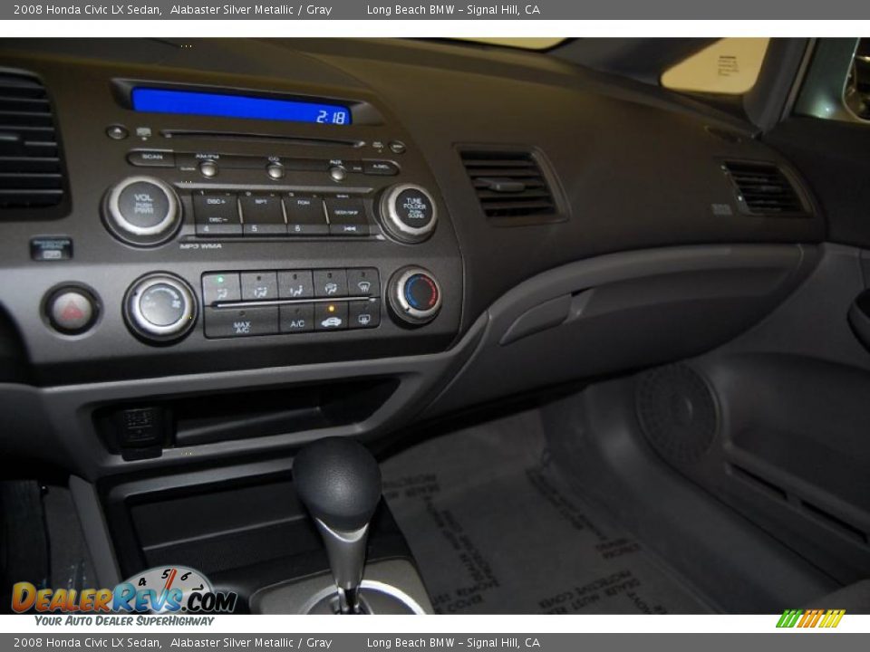 2008 Honda Civic LX Sedan Alabaster Silver Metallic / Gray Photo #29
