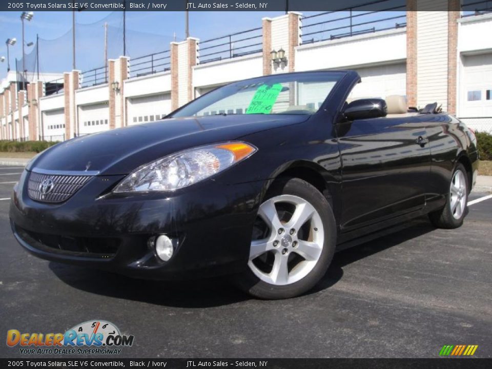 2005 Toyota Solara SLE V6 Convertible Black / Ivory Photo #1