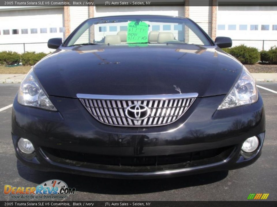 2005 Toyota Solara SLE V6 Convertible Black / Ivory Photo #2