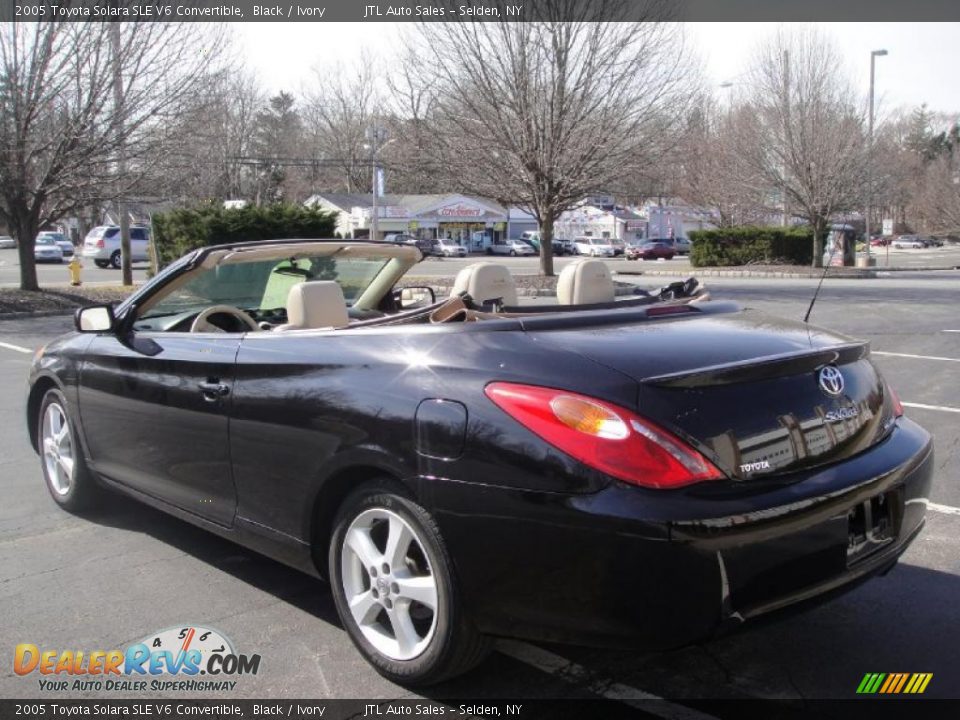 2005 Toyota Solara SLE V6 Convertible Black / Ivory Photo #4