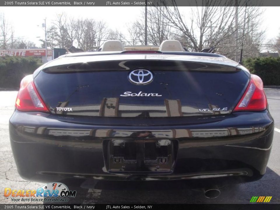 2005 Toyota Solara SLE V6 Convertible Black / Ivory Photo #5