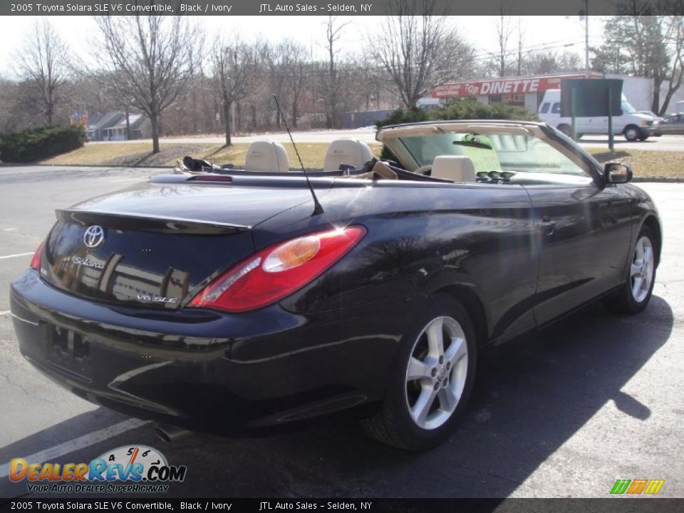 2005 Toyota Solara SLE V6 Convertible Black / Ivory Photo #6