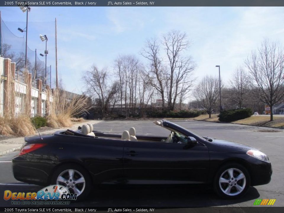 2005 Toyota Solara SLE V6 Convertible Black / Ivory Photo #7