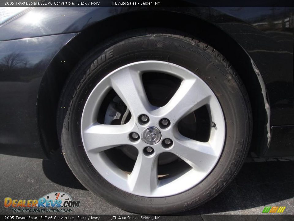 2005 Toyota Solara SLE V6 Convertible Black / Ivory Photo #9