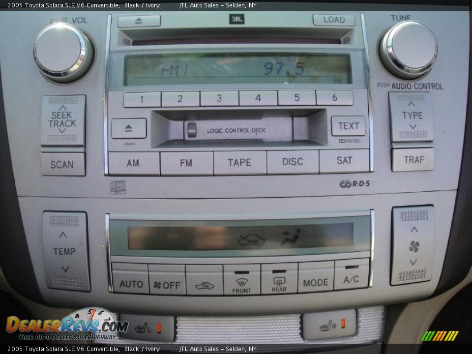2005 Toyota Solara SLE V6 Convertible Black / Ivory Photo #14