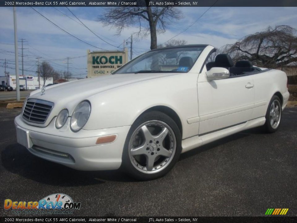 2002 Mercedes-Benz CLK 55 AMG Cabriolet Alabaster White / Charcoal Photo #1