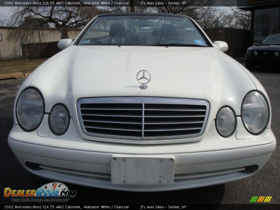 2002 Mercedes-Benz CLK 55 AMG Cabriolet Alabaster White / Charcoal Photo #2