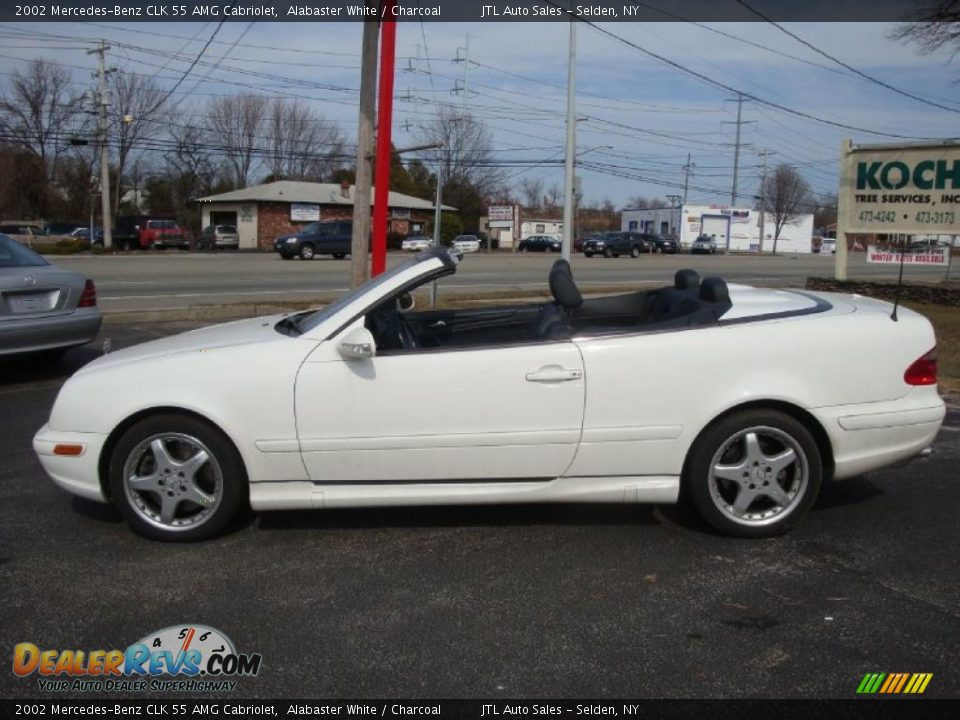 2002 Mercedes-Benz CLK 55 AMG Cabriolet Alabaster White / Charcoal Photo #3