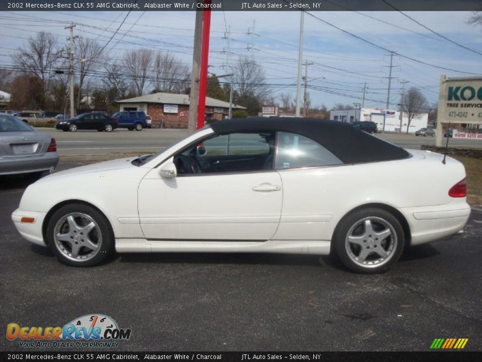 2002 Mercedes-Benz CLK 55 AMG Cabriolet Alabaster White / Charcoal Photo #4