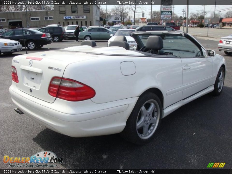2002 Mercedes-Benz CLK 55 AMG Cabriolet Alabaster White / Charcoal Photo #7