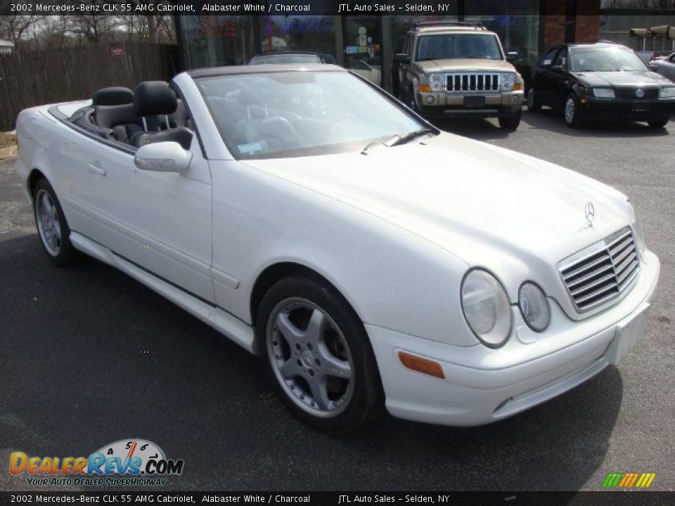 2002 Mercedes-Benz CLK 55 AMG Cabriolet Alabaster White / Charcoal Photo #9