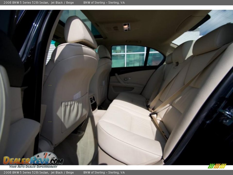 2008 BMW 5 Series 528i Sedan Jet Black / Beige Photo #10