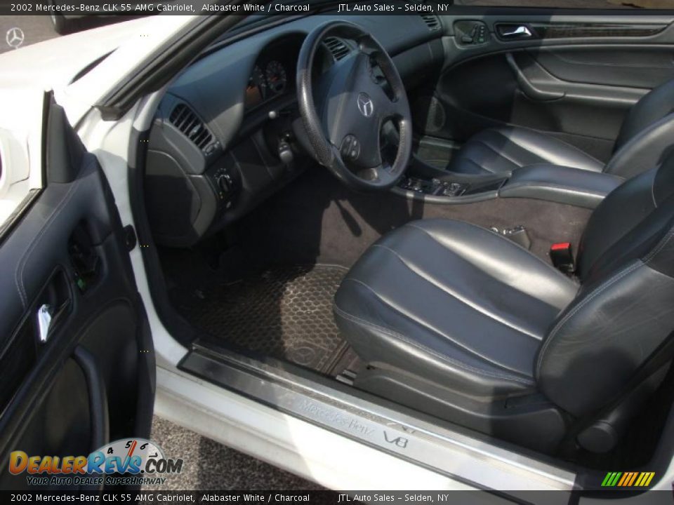 2002 Mercedes-Benz CLK 55 AMG Cabriolet Alabaster White / Charcoal Photo #12