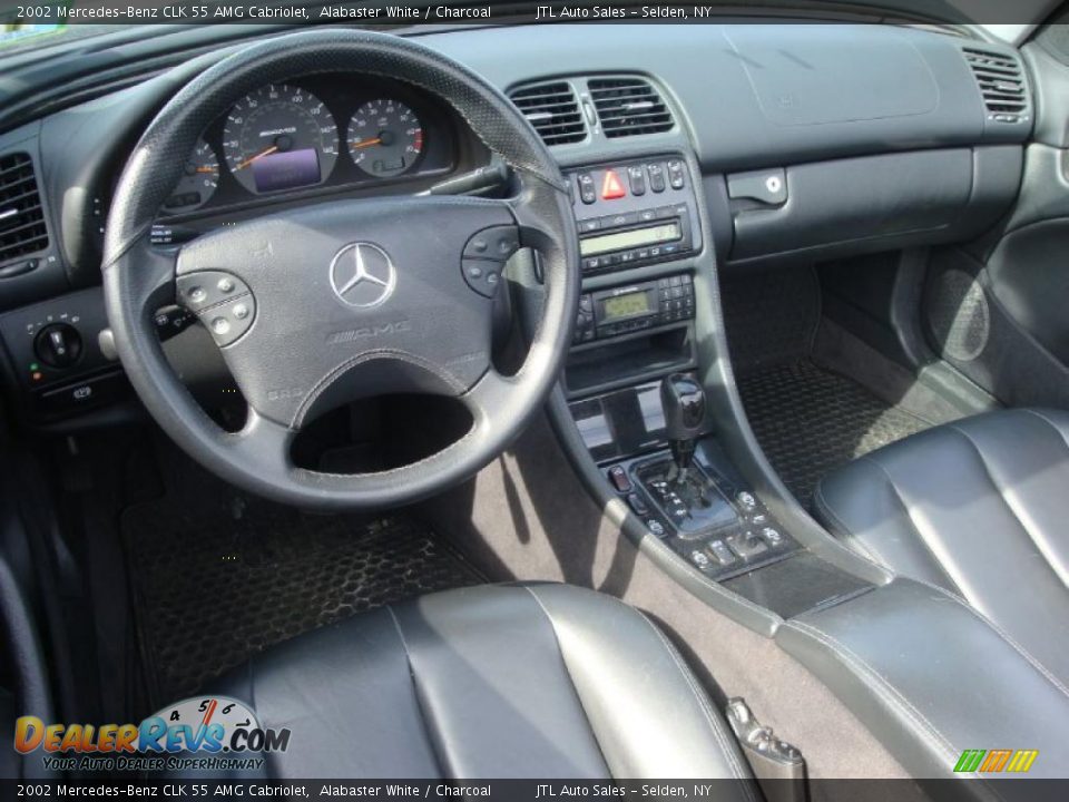 2002 Mercedes-Benz CLK 55 AMG Cabriolet Alabaster White / Charcoal Photo #13