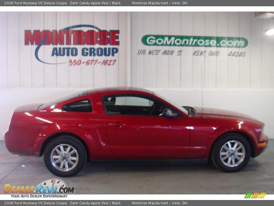 2008 Ford Mustang V6 Deluxe Coupe Dark Candy Apple Red / Black Photo #1
