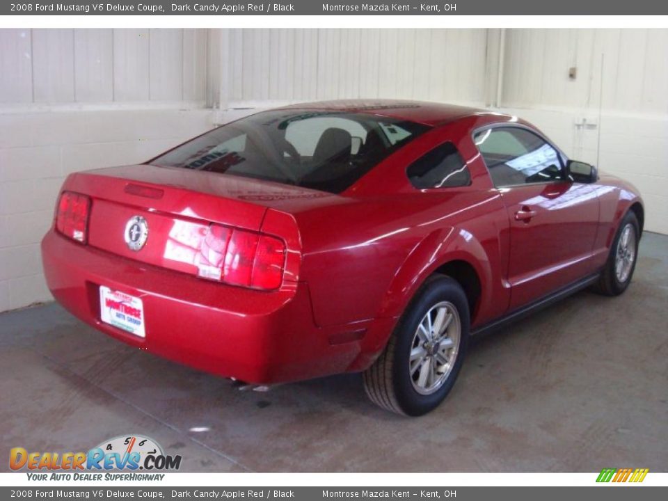 2008 Ford Mustang V6 Deluxe Coupe Dark Candy Apple Red / Black Photo #3