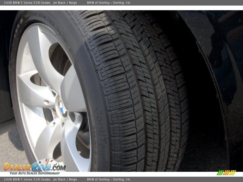 2008 BMW 5 Series 528i Sedan Jet Black / Beige Photo #15