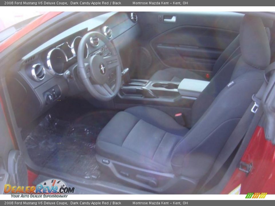 2008 Ford Mustang V6 Deluxe Coupe Dark Candy Apple Red / Black Photo #6