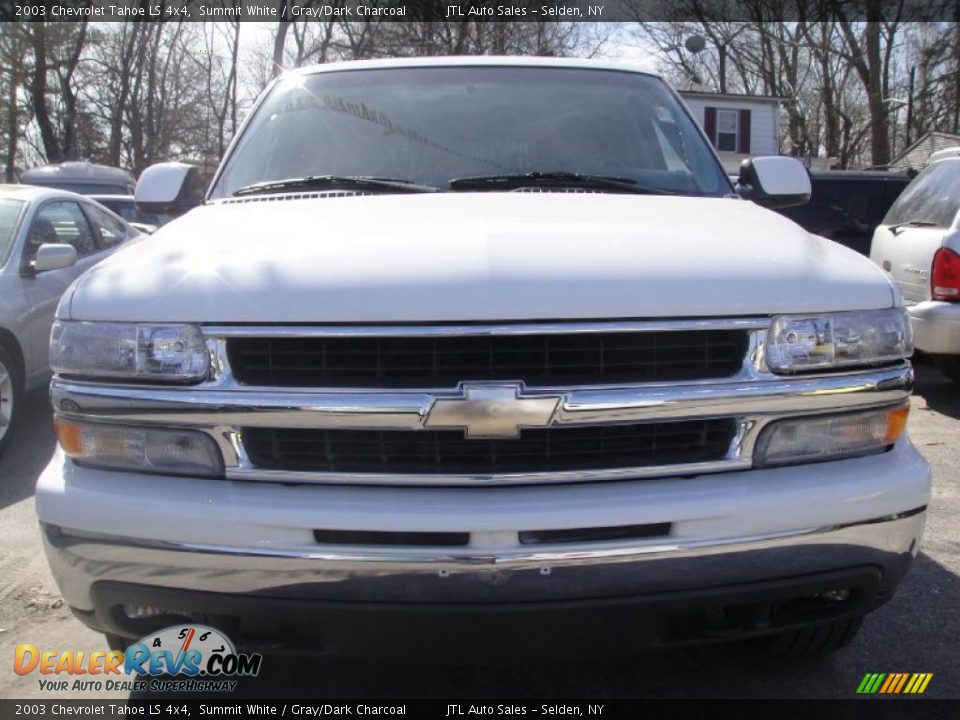 2003 Chevrolet Tahoe LS 4x4 Summit White / Gray/Dark Charcoal Photo #2