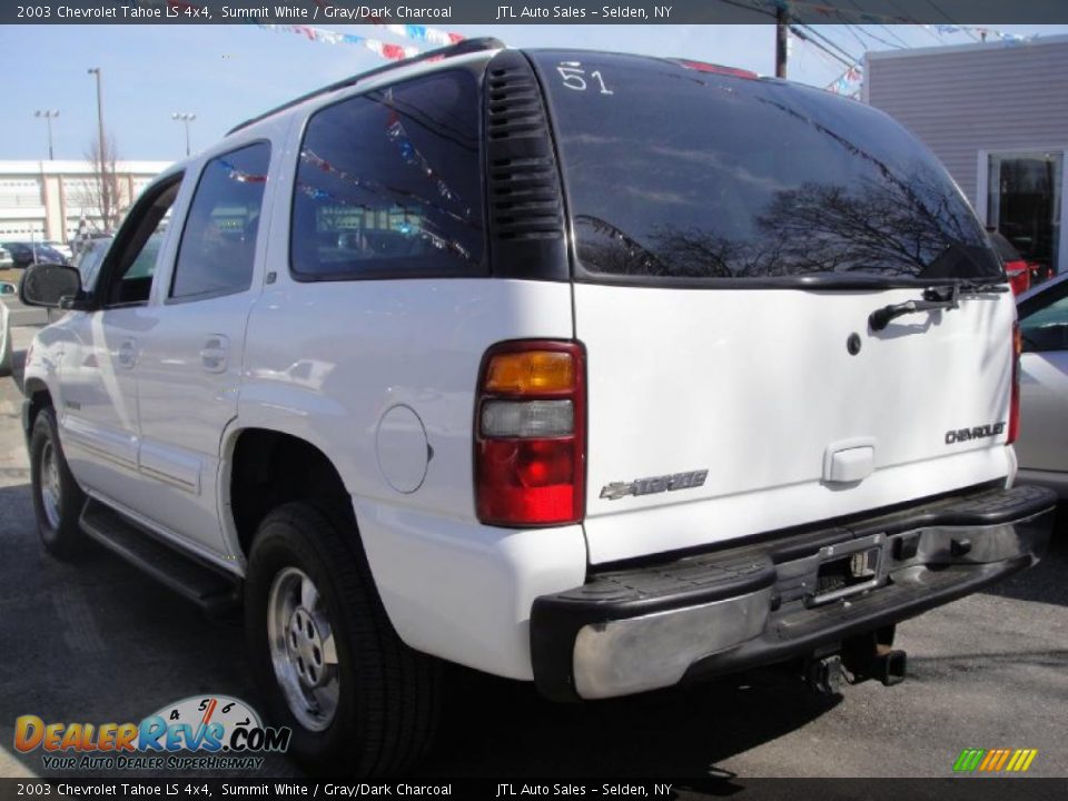 2003 Chevrolet Tahoe LS 4x4 Summit White / Gray/Dark Charcoal Photo #3