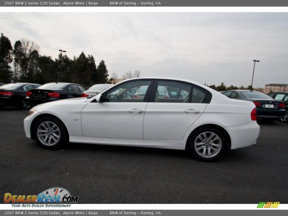 2007 BMW 3 Series 328i Sedan Alpine White / Beige Photo #3