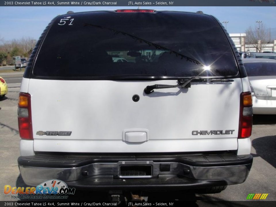 2003 Chevrolet Tahoe LS 4x4 Summit White / Gray/Dark Charcoal Photo #4