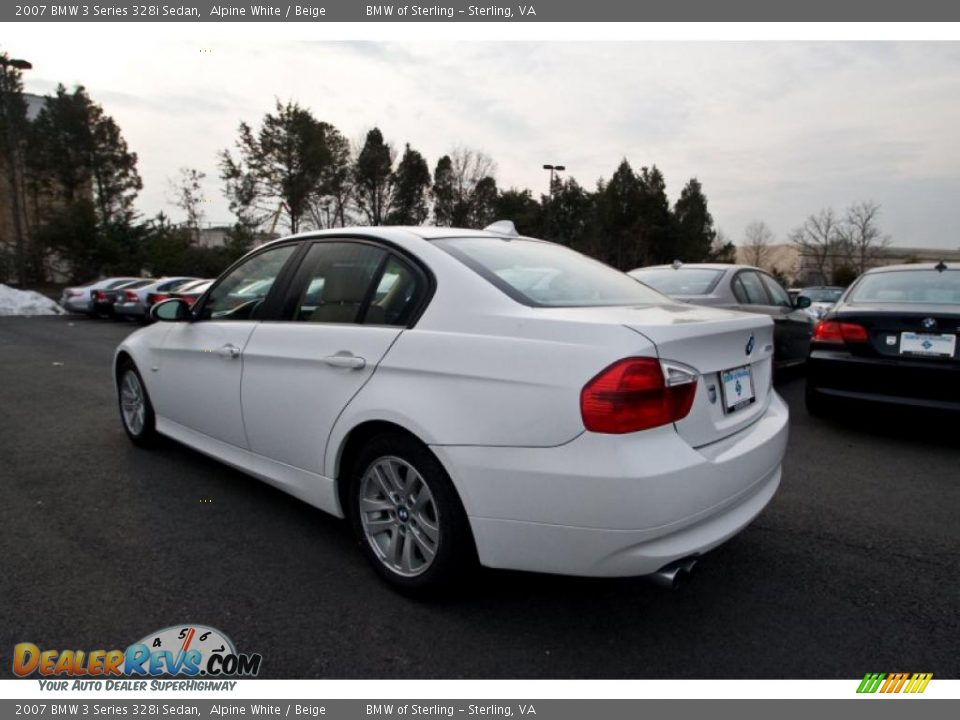 2007 BMW 3 Series 328i Sedan Alpine White / Beige Photo #4