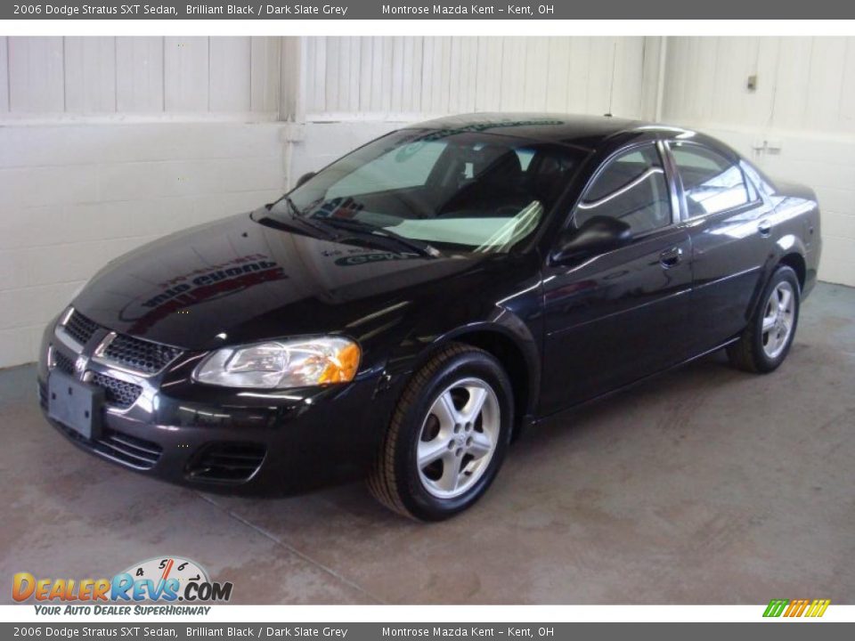 2006 Dodge Stratus SXT Sedan Brilliant Black / Dark Slate Grey Photo #3