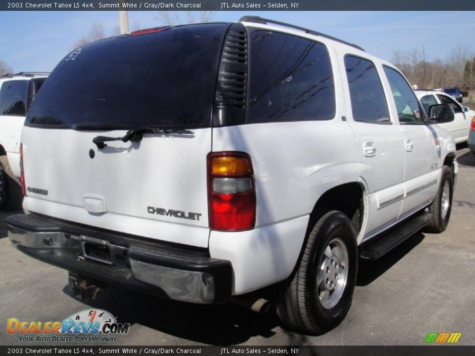 2003 Chevrolet Tahoe LS 4x4 Summit White / Gray/Dark Charcoal Photo #5