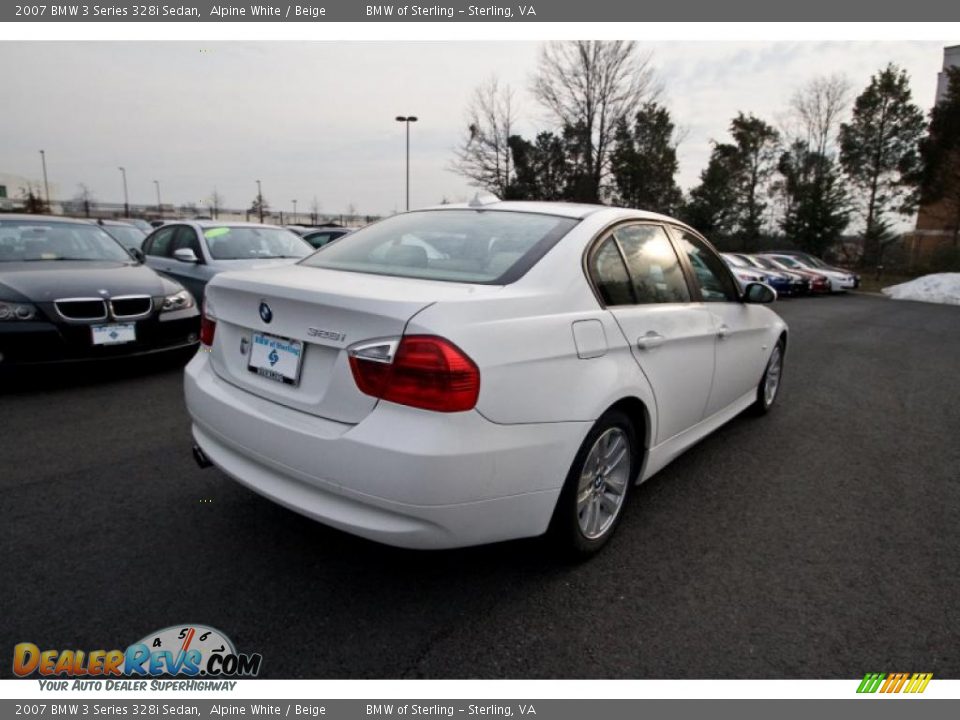 2007 BMW 3 Series 328i Sedan Alpine White / Beige Photo #6