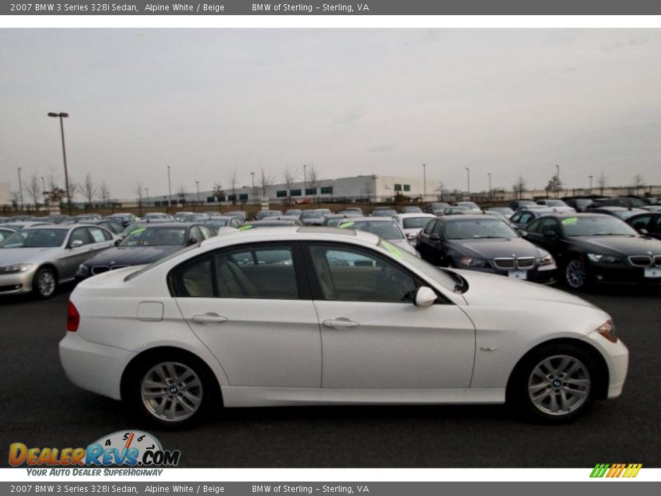2007 BMW 3 Series 328i Sedan Alpine White / Beige Photo #7