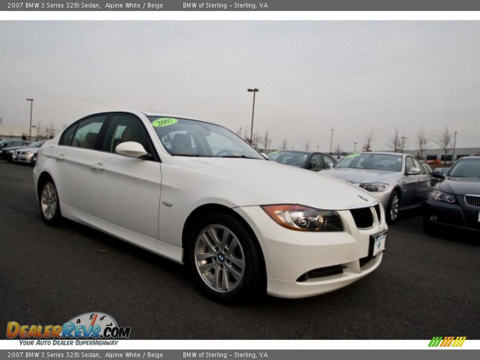 2007 BMW 3 Series 328i Sedan Alpine White / Beige Photo #8