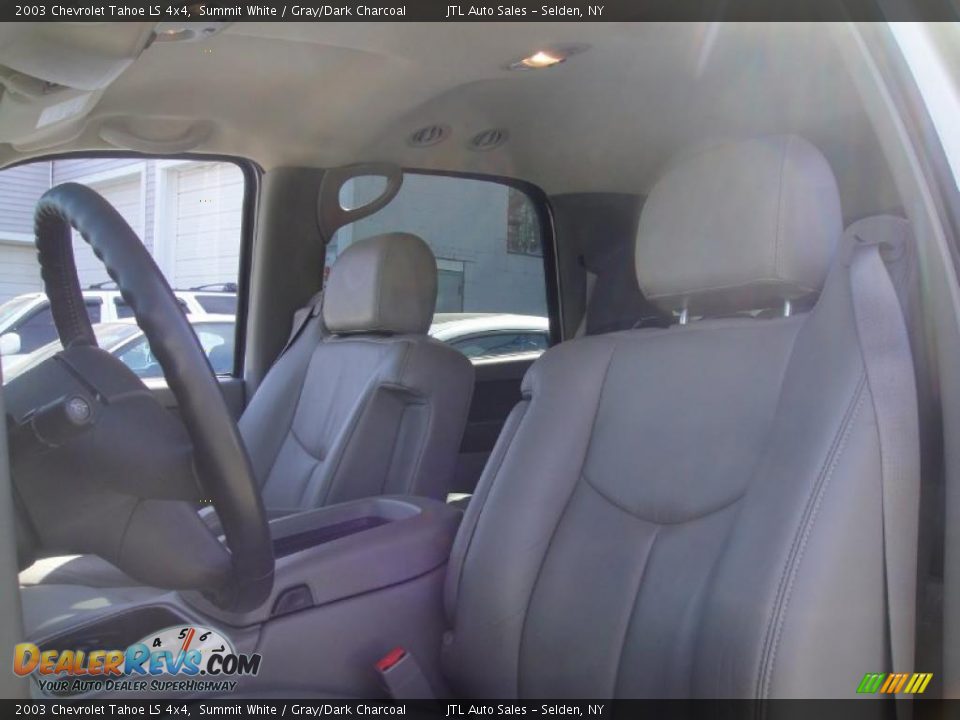 2003 Chevrolet Tahoe LS 4x4 Summit White / Gray/Dark Charcoal Photo #9