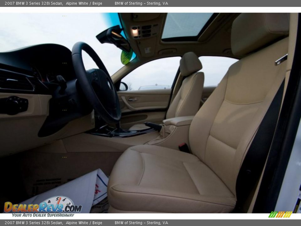 2007 BMW 3 Series 328i Sedan Alpine White / Beige Photo #9