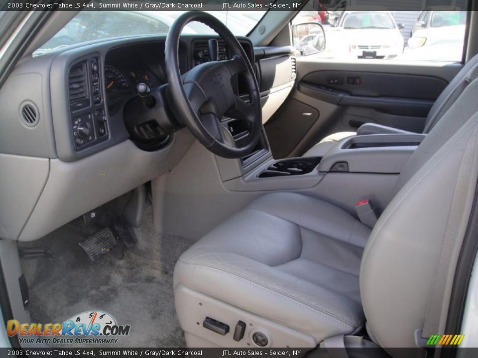 2003 Chevrolet Tahoe LS 4x4 Summit White / Gray/Dark Charcoal Photo #10